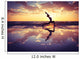Silhouetted Woman Practicing Yoga on the Beach Wall Decal