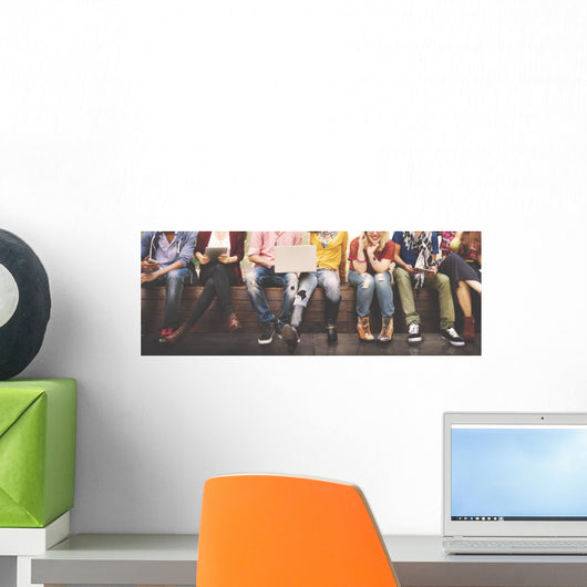 Teenagers Young Team Together Wall Decal Panoramic Wall Decal