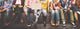 Teenagers Young Team Together Wall Decal Panoramic Wall Decal