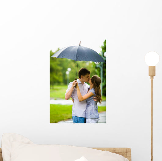 Portrait Romantic Couple Embracing Wall Decal