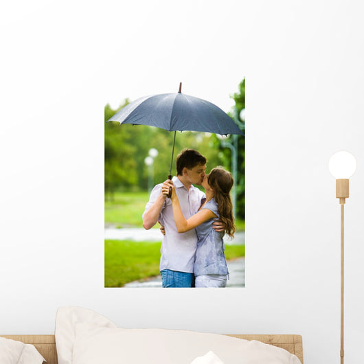 Portrait Romantic Couple Embracing Wall Decal