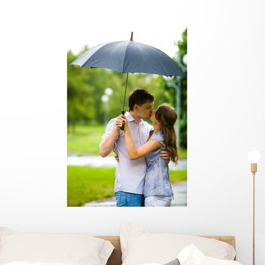 Portrait Romantic Couple Embracing Wall Decal