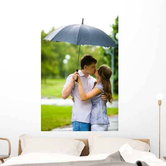 Portrait Romantic Couple Embracing Wall Decal