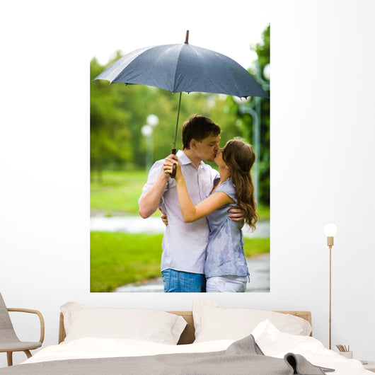 Portrait Romantic Couple Embracing Wall Decal