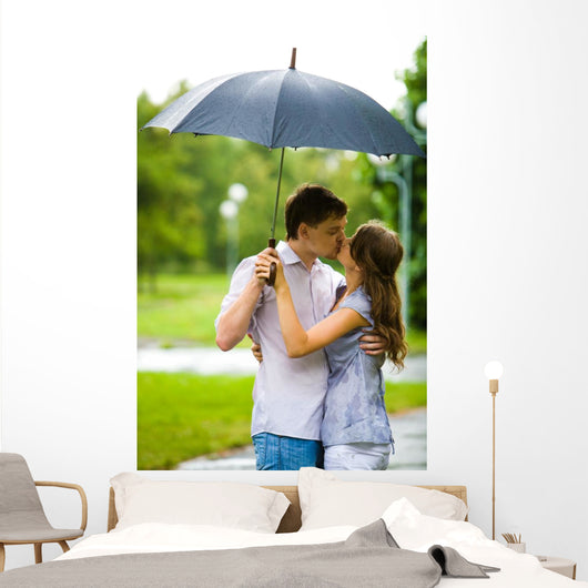 Portrait Romantic Couple Embracing Wall Decal
