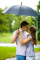 Portrait Romantic Couple Embracing Wall Decal