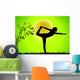 Lime Bamboo Yoga Wall Decal