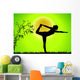 Lime Bamboo Yoga Wall Decal
