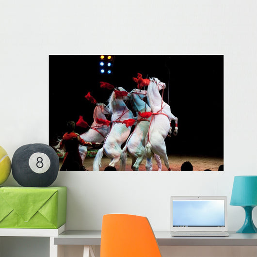 Rampant Circus Horses Wall Decal