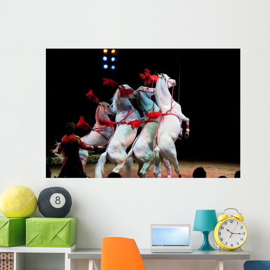 Rampant Circus Horses Wall Decal