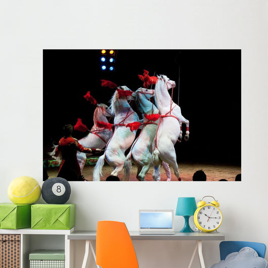 Rampant Circus Horses Wall Decal
