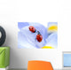 Flower Petal with Ladybug Wall Decal