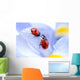 Flower Petal with Ladybug Wall Decal
