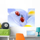Flower Petal with Ladybug Wall Decal