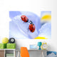 Flower Petal with Ladybug Wall Decal