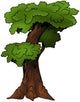 Cartoon Big Old Tree Wall Decal