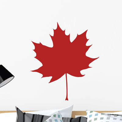 Red Organic and Natural Wall Decal shown on a wall