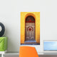 Door with Yellow Stucco Walls Wall Decal