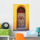 Door with Yellow Stucco Walls Wall Decal