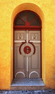 Door with Yellow Stucco Walls Wall Decal