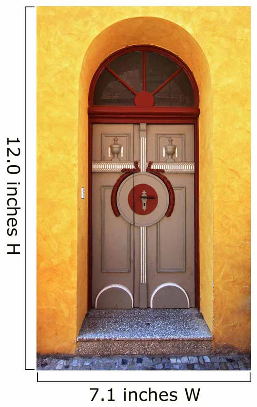 Door with Yellow Stucco Walls Wall Decal