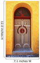 Door with Yellow Stucco Walls Wall Decal
