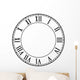 Roman Numeral Clock Wall Decal