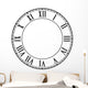 Roman Numeral Clock Wall Decal