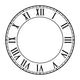Roman Numeral Clock Wall Decal