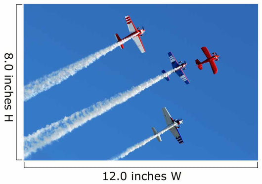 Stunt Aircraft Formation Blue Wall Decal