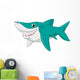 Cute Shark Cartoon Wall Decal