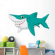 Cute Shark Cartoon Wall Decal