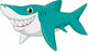 Cute Shark Cartoon Wall Decal