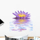 Purple Reflected Lotus Flower Wall Decal