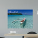 Fishing Boat Polynesian Beach Wall Decal