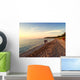 Family Walk along Shore Wall Decal