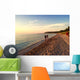 Family Walk along Shore Wall Decal