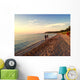 Family Walk along Shore Wall Decal