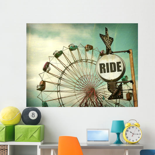 Aged and Worn Vintage Ride Sign Wall Decal