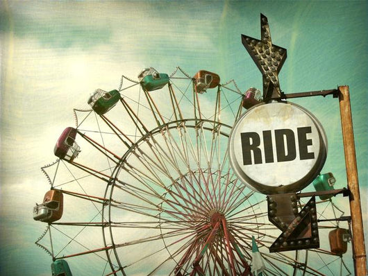 Aged and Worn Vintage Ride Sign Wall Decal