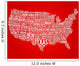 Word Cloud USA Map Wall Decal