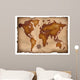 World Chart Ancient Parchment Wall Decal