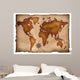 World Chart Ancient Parchment Wall Decal