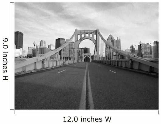 Empty Pittsburgh Bridge Black Wall Decal