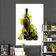 Bottle of Wine and Grapes Studio Wall Decal