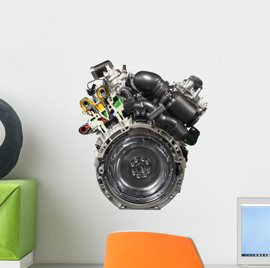 Front Car Engine Wall Decal