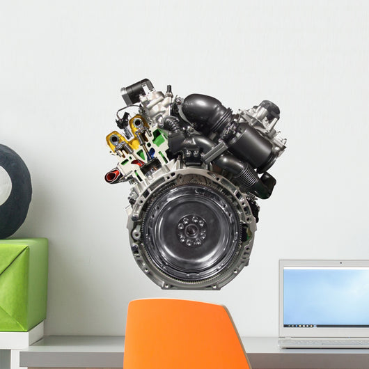 Front Car Engine Wall Decal