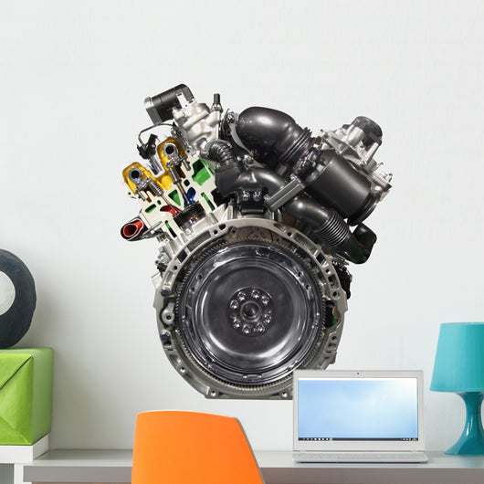 Front Car Engine Wall Decal