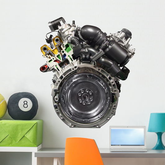 Front Car Engine Wall Decal