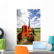 Old Orange Retro Tractor Wall Decal
